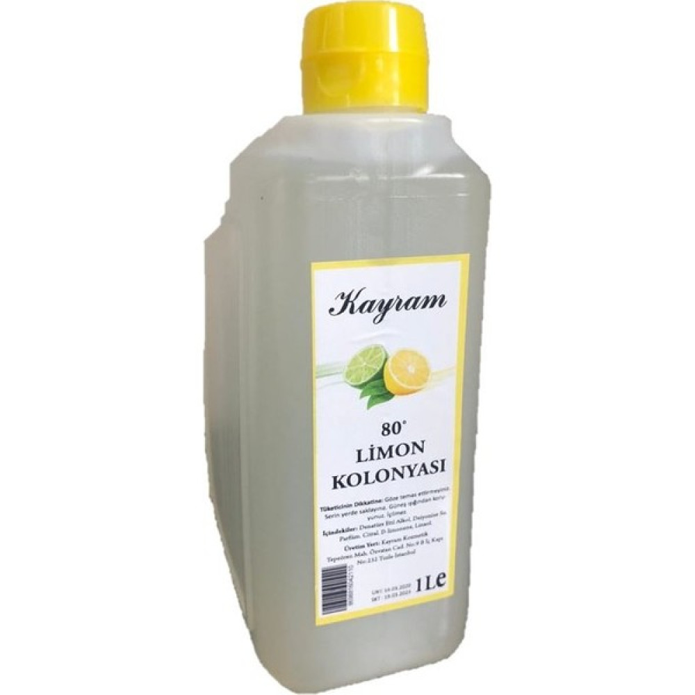 Kayram Gerçek 80 Derece Limon Kolonyası 1 lt Kolonya & Gülsuyu Fiyatı