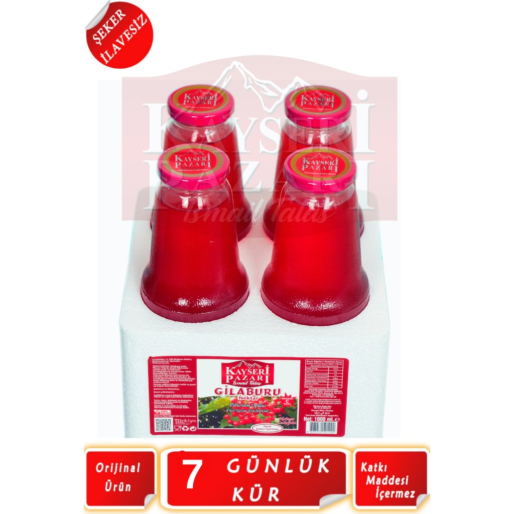 Kayseri Pazarı Gilaburu Şekersiz 4 Adet - 4 lt Diğer Fiyatı