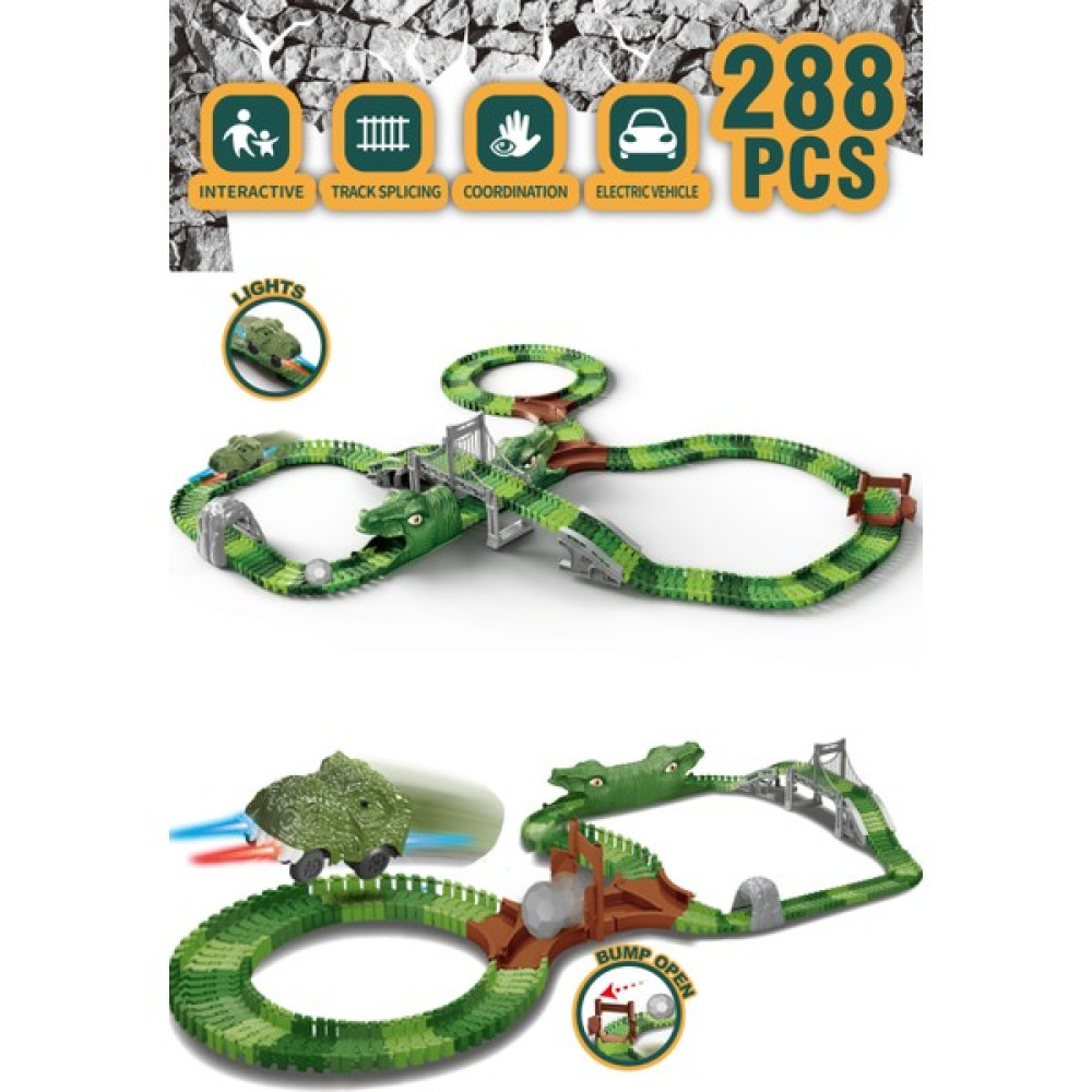 Kayyum Oyuncak Dinosour Tracks 288 Parça Dinozor Temalı Hareketli Raylar Full Set Dinozor Arabalı Legolar ( Yapım Oyuncakları ) Fiyatı