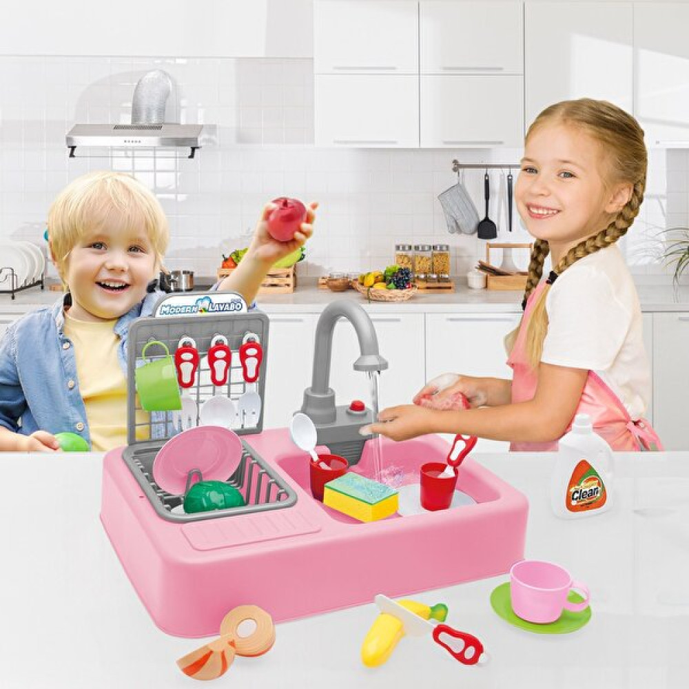 Kayyum Oyuncak Modern Mutfak Çeşmeli Lavabo Set Mutfak Oyuncak Set Oyun Seti Fiyatı