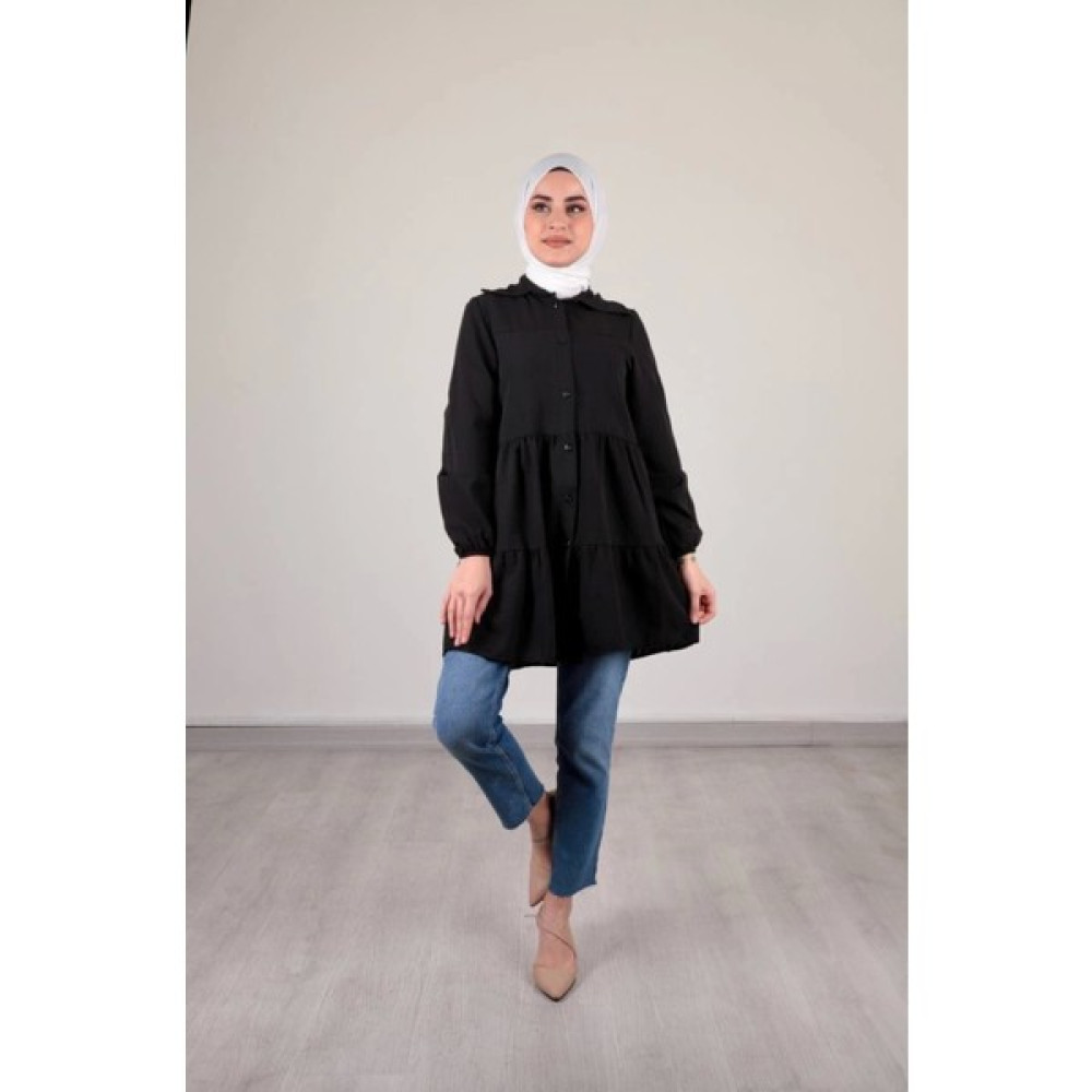 KAZAX Gofre Düğmeli Tunik Elbise Fiyatı