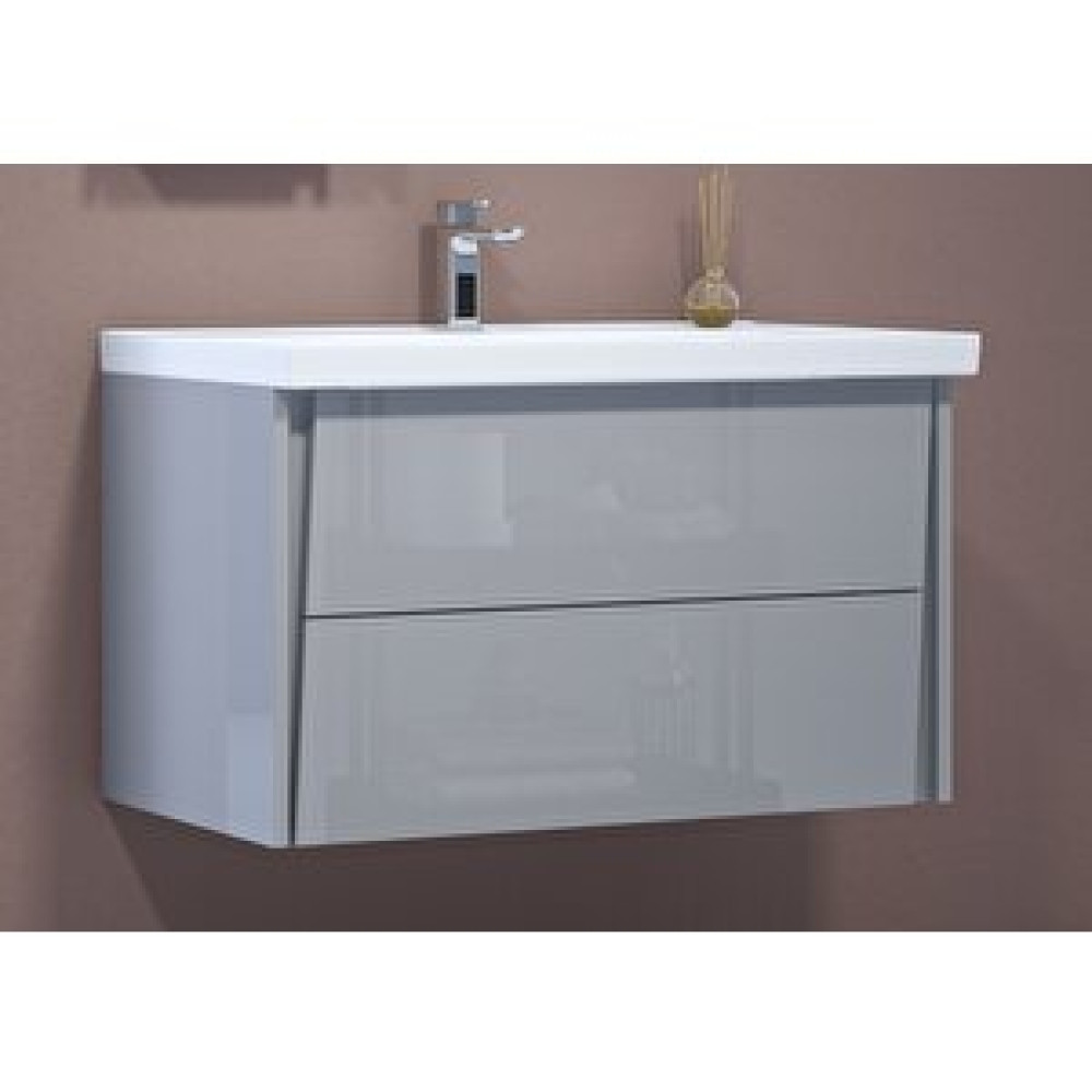 KB Banyo Hera 69090 B 90 Ust Modul Parlak Acik Gri Banyo Dolabı / Mobilyası Fiyatı