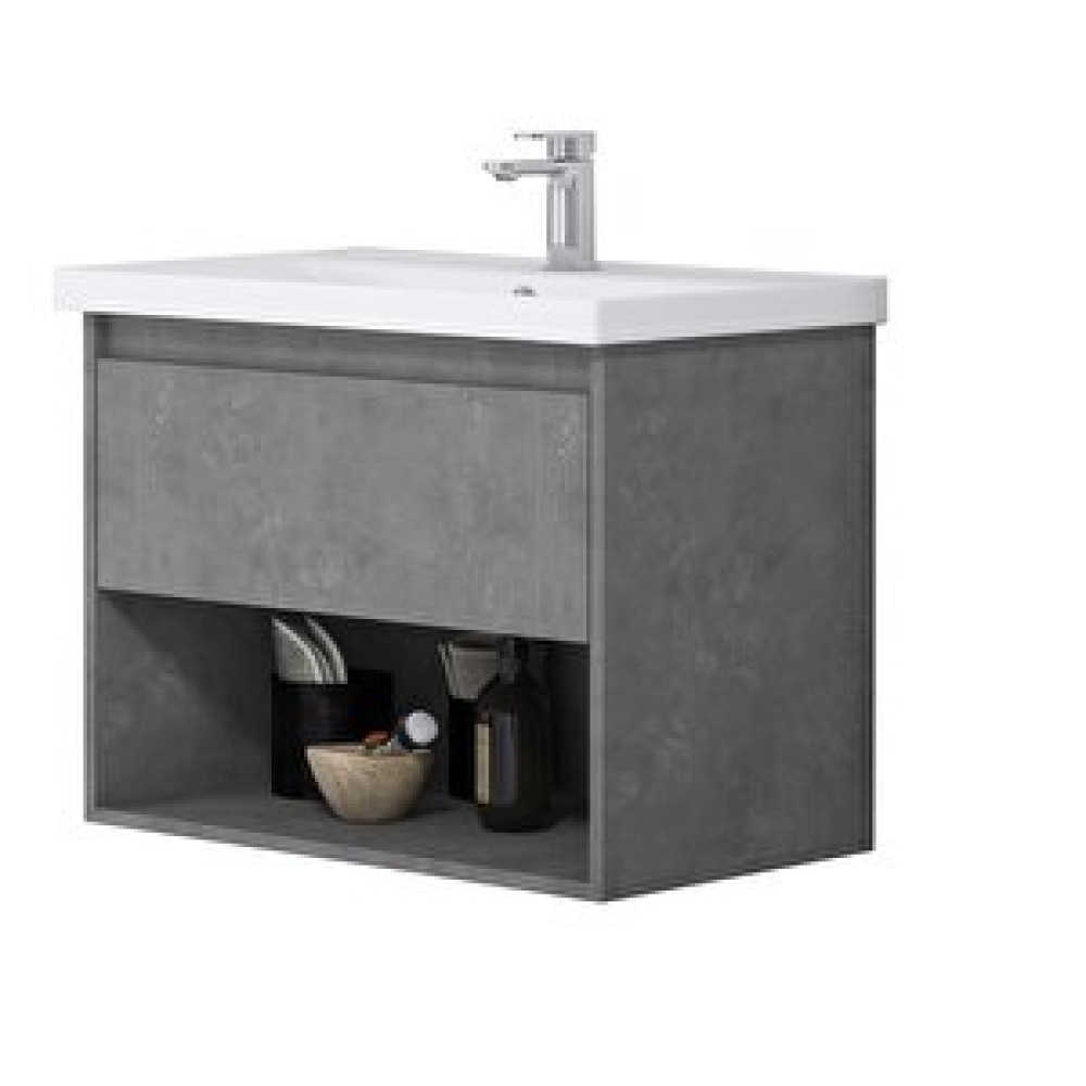 KB Banyo Inci 62080 A 80 Alt Modul Retro Gumus Banyo Dolabı / Mobilyası Fiyatı