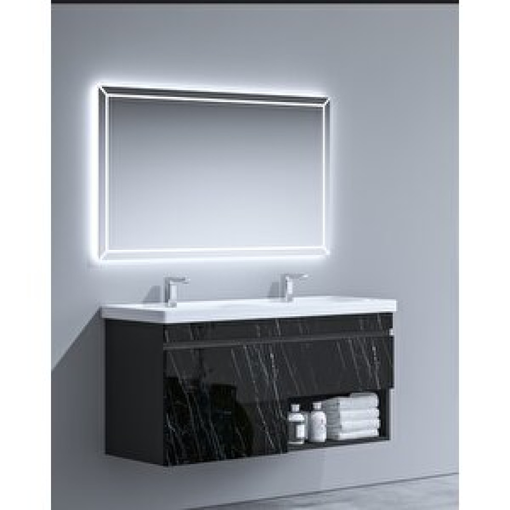 KB Banyo Perla 59120 120 Banyo Dolap Takim Siyah/bendir Banyo Dolabı / Mobilyası Fiyatı
