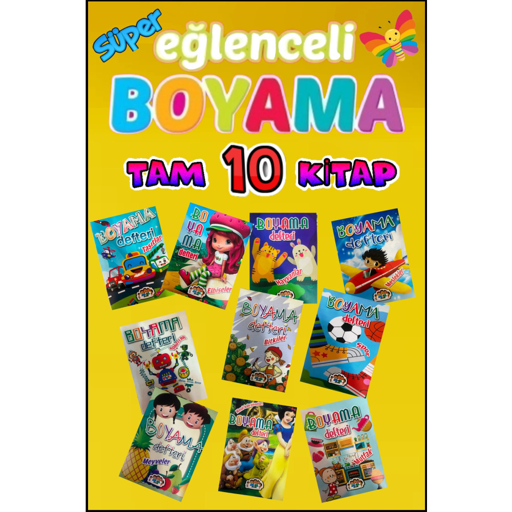 KBY Harika Eğlenceli Boyama Seti 10 Kitap Aktivite & Eğitici Kitaplar Fiyatı