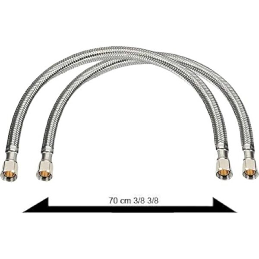 Kca Armatür Kca Çelik Örne Klozet Taharat Flexi Hortumu 2 Adet 70 cm 3/8 - Krom Ara Musluk Fiyatı