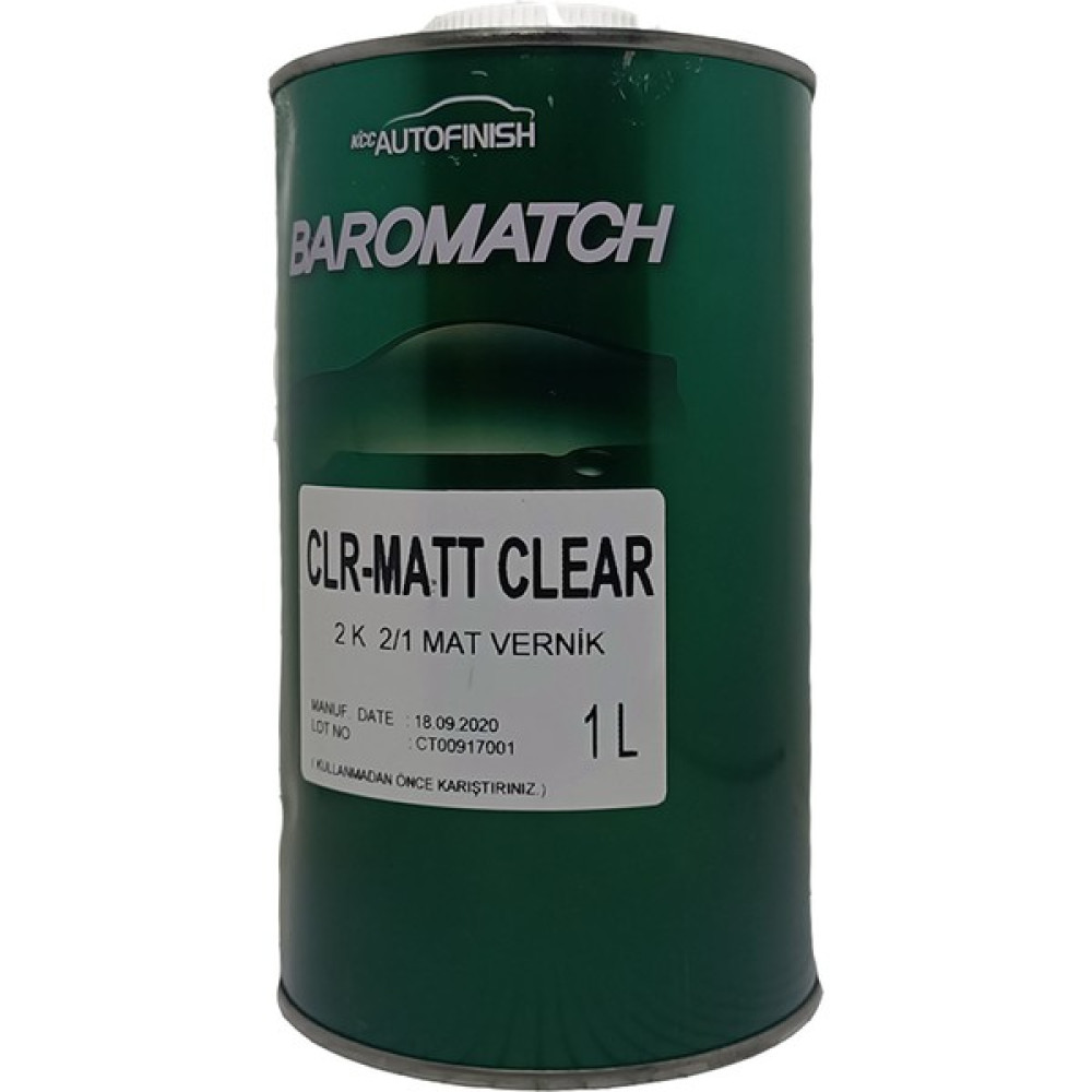 Kcc Baromatch 2k Mat Vernik - 1LT - Siyah Boya Malzemeleri Fiyatı