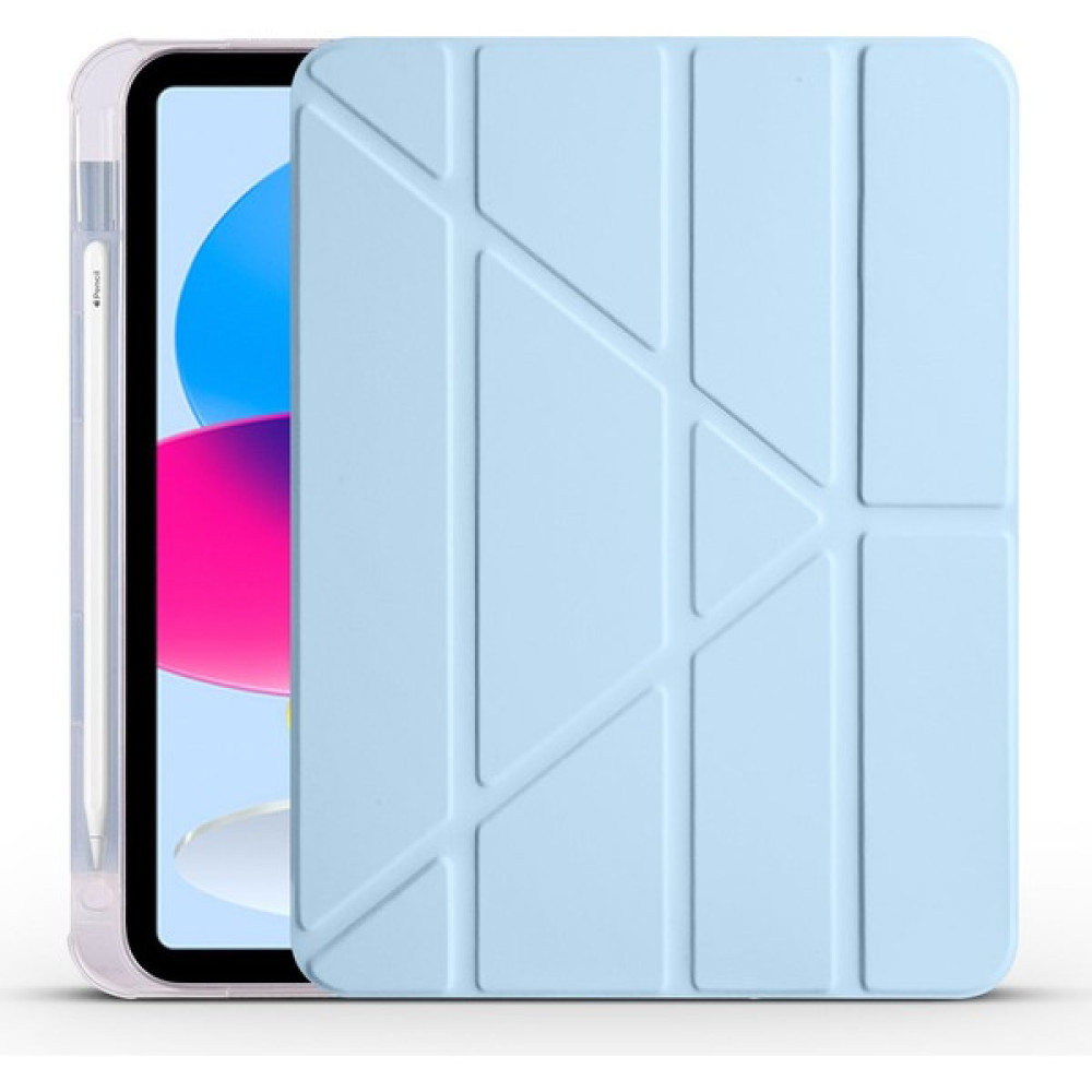 KCR Apple Ipad 9.7 2017 2018 Standlı Kalem Bölmeli Uyku Modlu Yumuşak Tablet Kılıfı - Mavi Tablet Kılıfı Fiyatı