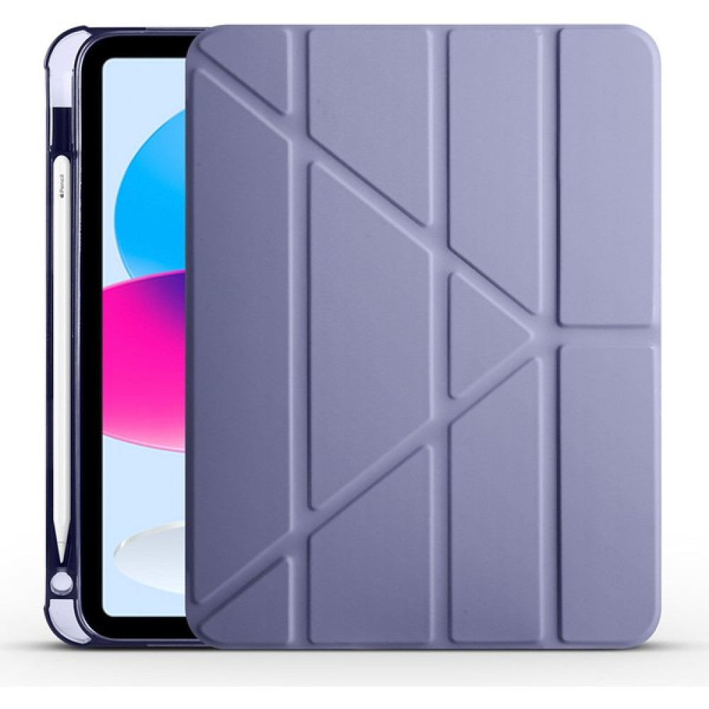 KCR Apple Ipad 9.7 2017 2018 Standlı Kalem Bölmeli Uyku Modlu Yumuşak Tablet Kılıfı - Mor Tablet Kılıfı Fiyatı