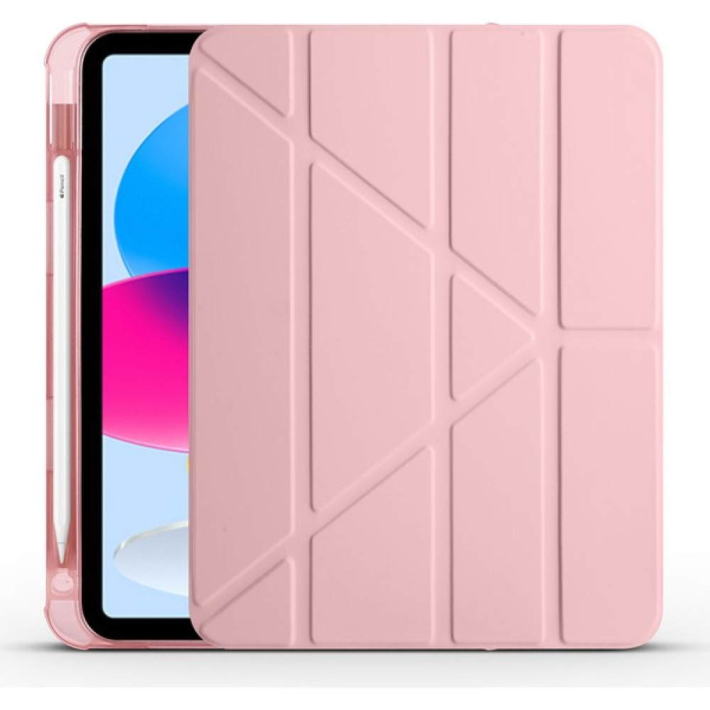 KCR Apple Ipad 9.7 2017 2018 Standlı Kalem Bölmeli Uyku Modlu Yumuşak Tablet Kılıfı - Rose Gold Tablet Kılıfı Fiyatı