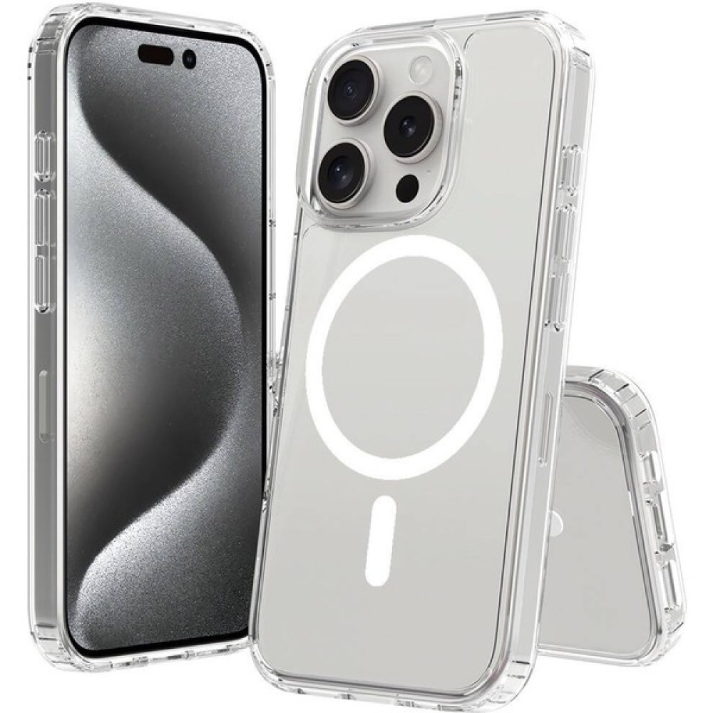 KCR Apple iPhone 16 Pro Max Uyumlu Şeffaf Wireless Şarj Destekli Sert Silikon Tcs Kılıf Kapak Cep Telefonu Kılıfı Fiyatı
