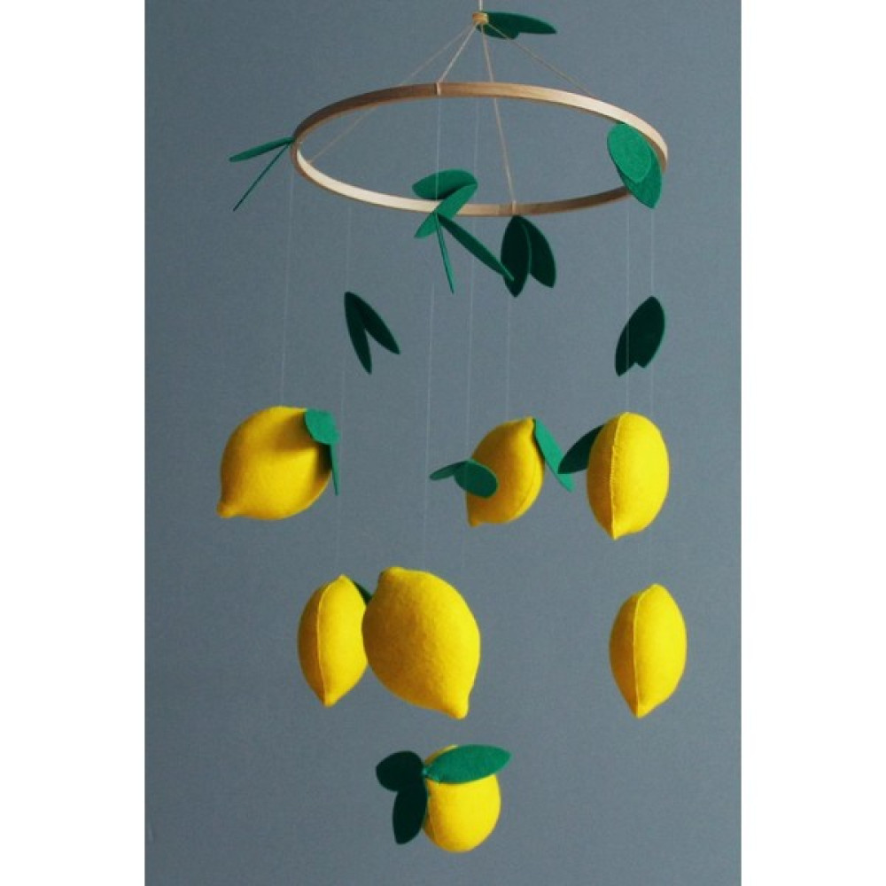 Keçeli Bebek Limon Temalı % 100 El Yapımı Bebek Beşik Süsü Dönence Bebek Oyuncakları Fiyatı