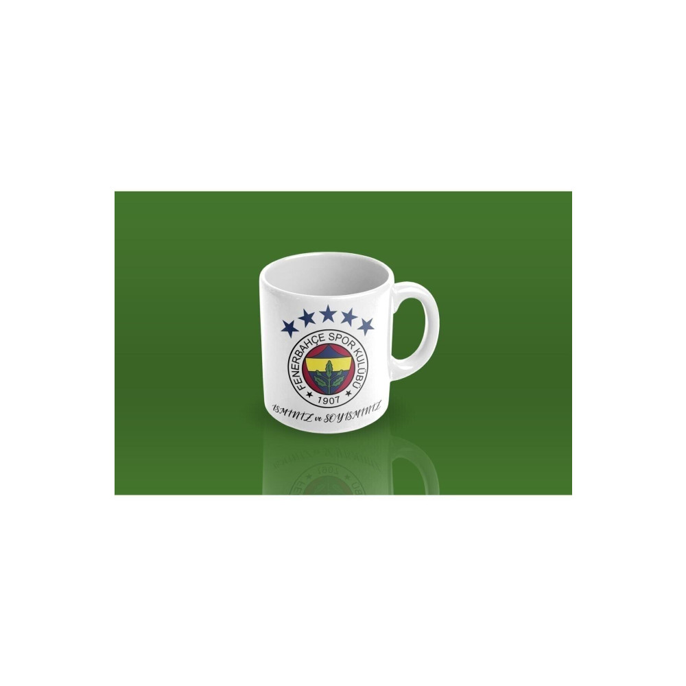 Keçeli Dijital Baskı Fenerbahçe Kişiye Özel Porselen Fenerbahçe 5 Yıldızlı Logo Baskılı A Kalite Kupa Bardak Kupa Fiyatı