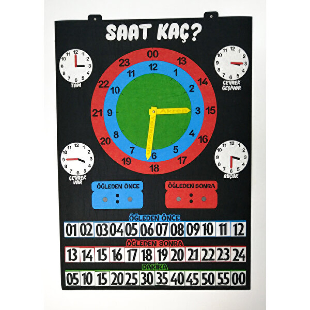 Keçeli Dünyam Interaktif Siyah Keçe Kumaştan Pano - Siyah1 - Keçe Eğitim Materyali - 70 x 100 cm Pano Fiyatı