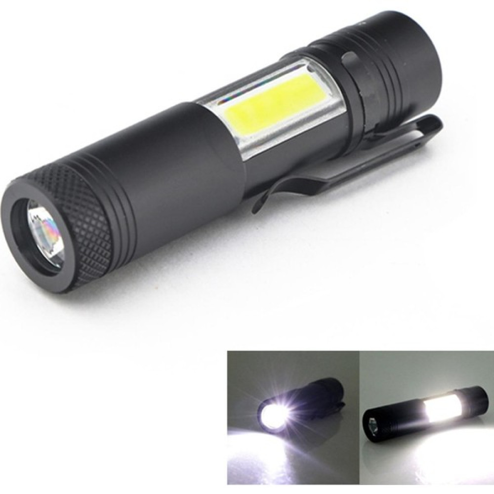 Kecilila Yeni Mini Taşınabilir Alüminyum Q5 LED El Feneri Xpe ve Cob Çalışma Işığı Fenera Güçlü Kalem Torch Lambası 4 Mod 14500 Veya Aa ， LED El Feneri Kullanın (Yurt Dışından) - Siyah Oto Boyaları Fiyatı