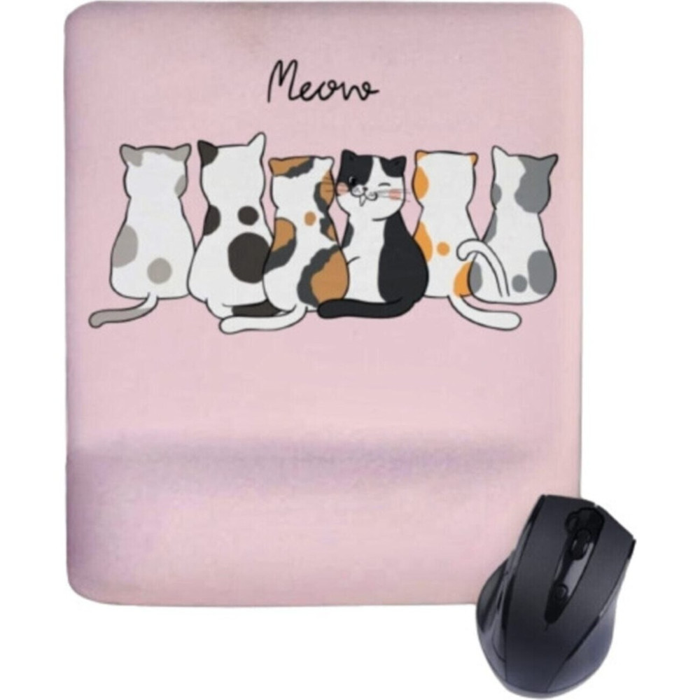 Kedi Dikdörtgen Bilek Destekli Mouse Pad - Pembe Mouse Pad Fiyatı