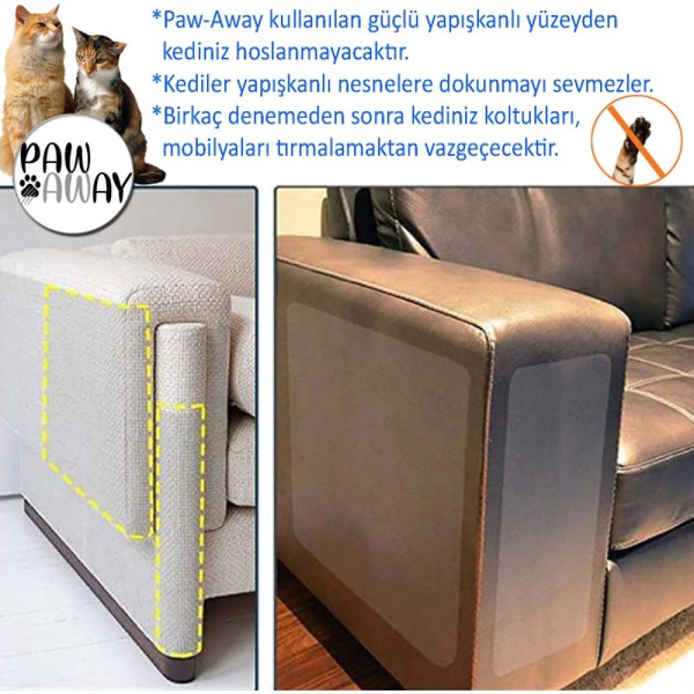 Kedi Eğitim Bandı 2 Yüzü Yapışkanlı Koltuk Mobilya Tırmalama Vazgeçirici 15X45 Cm. 10 Adet Evcil Hayvan Ürünleri Fiyatı