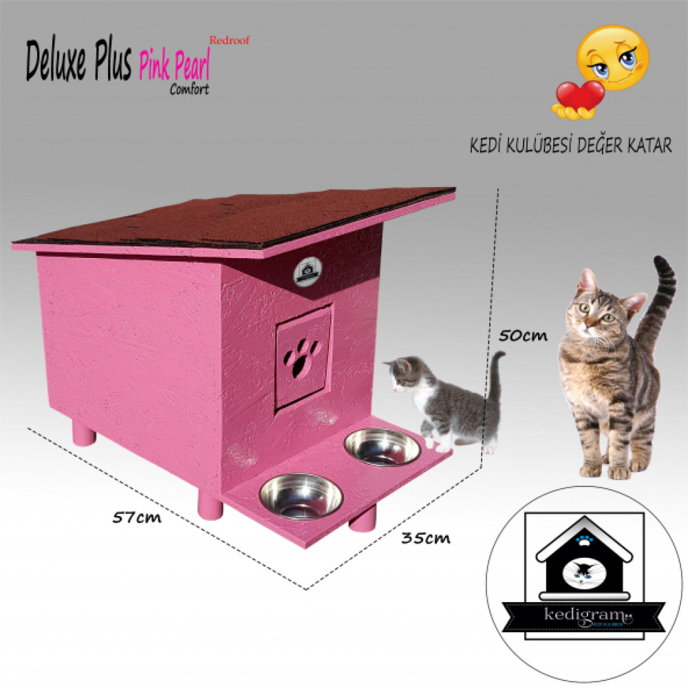 Kedi Evi Kedi Kulubesi Deluxe Plus Pink Pearl Redroof Evcil Hayvan Ürünleri Fiyatı