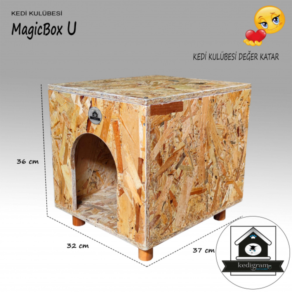 Kedi Evi - Kedi Kulubesi Magicbox U Natural - Demonte Urun Evcil Hayvan Ürünleri Fiyatı