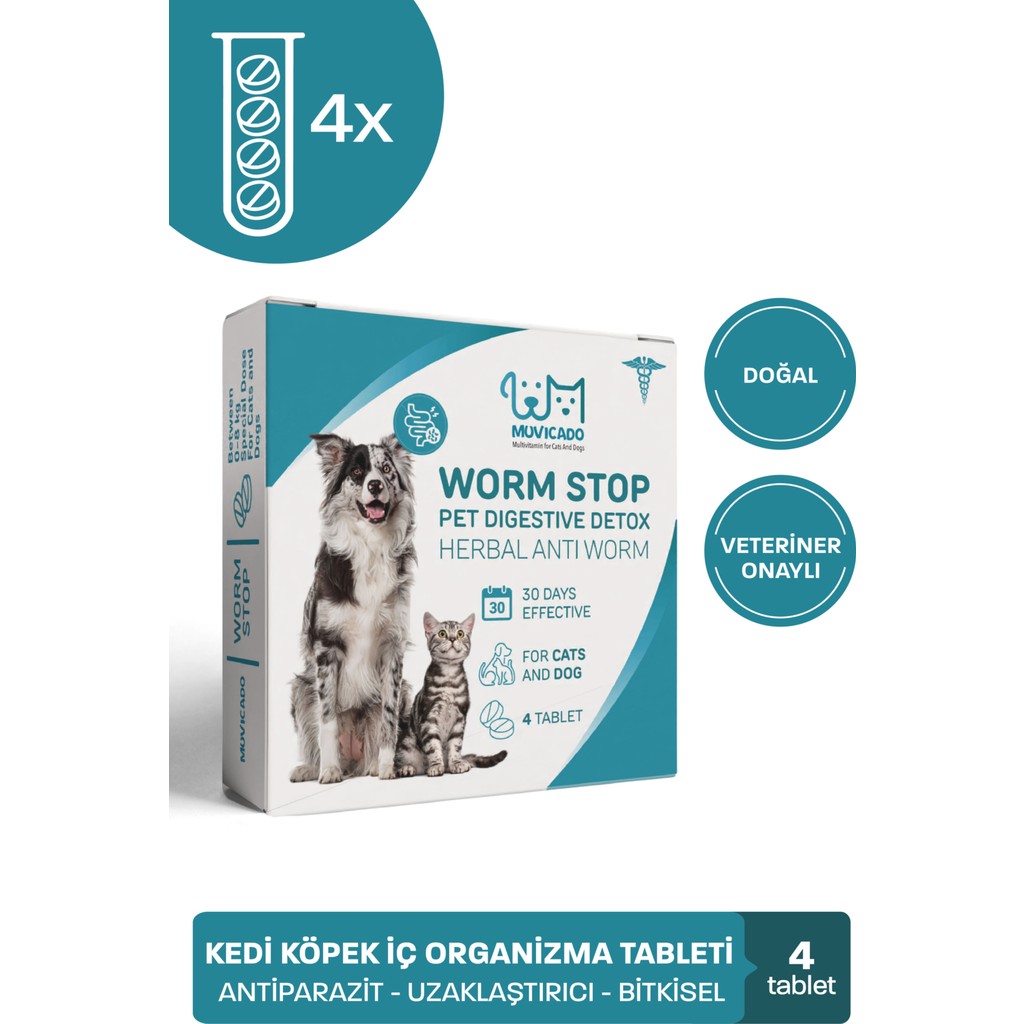 Kedi Köpek İç Parazit Bitkisel Iç Organizma Tableti Destekleyici Ödül Vitamin Tablet ( Köpek ve Kedi İç Dış Parazit Damlası Değil Tabletidir Dış P... Diğer Fiyatı
