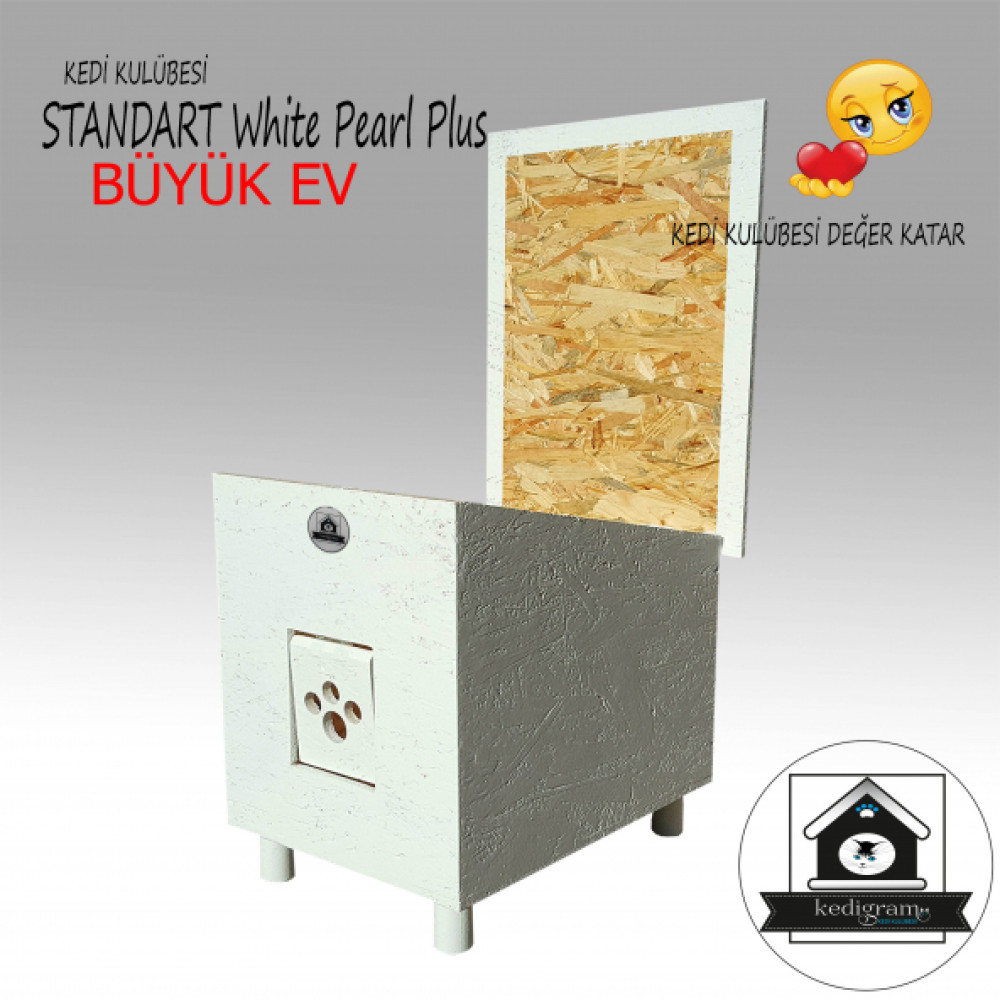 Kedi Kulubesi - Standart White Pearl Plus - Kedi Evi Evcil Hayvan Ürünleri Fiyatı