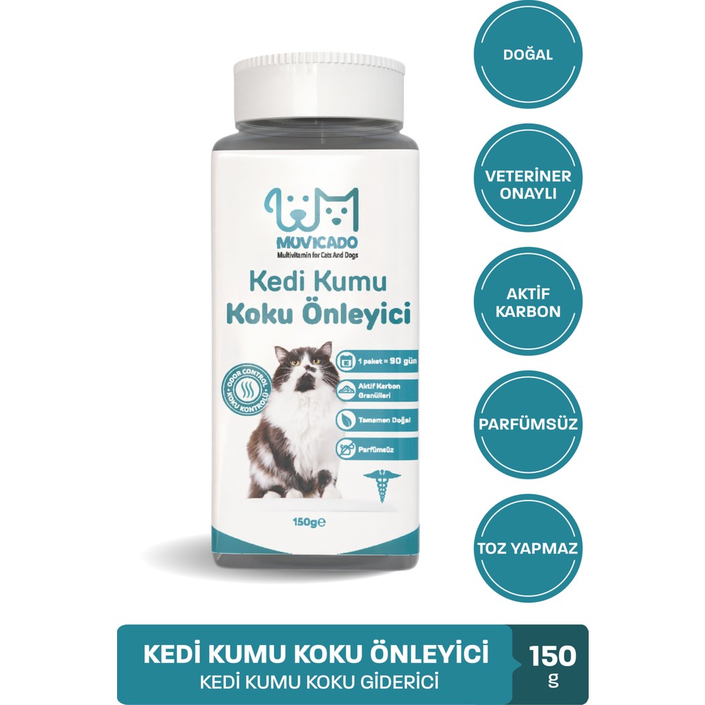 Kedi Kumu Koku Önleyici- Kedi Kumu Aktif Karbon - Kedi Kumu Tuvalet Koku Giderici Parfümsüz 150 gr Evcil Hayvan Ürünleri Fiyatı