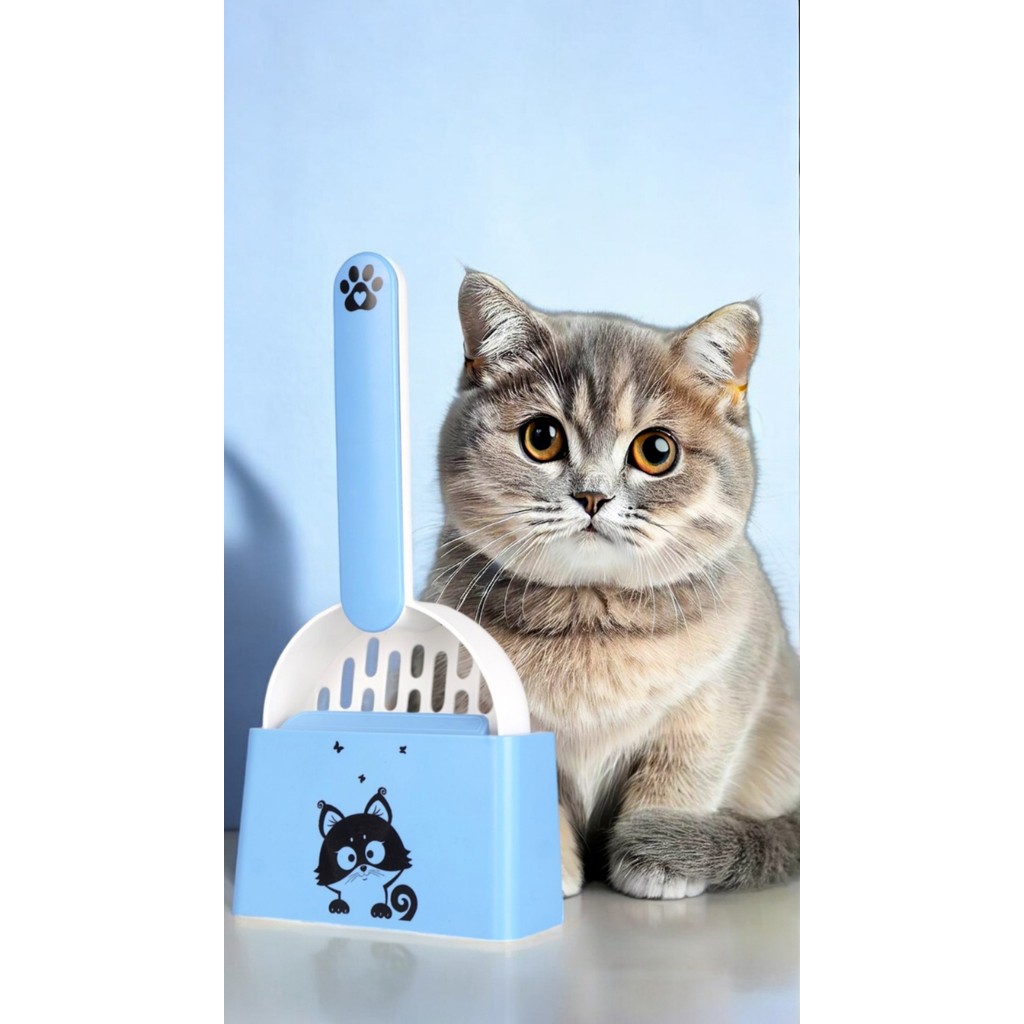 Kedi Kumu Temizleme Küreği ve Platformu - Mavi Evcil Hayvan Ürünleri Fiyatı