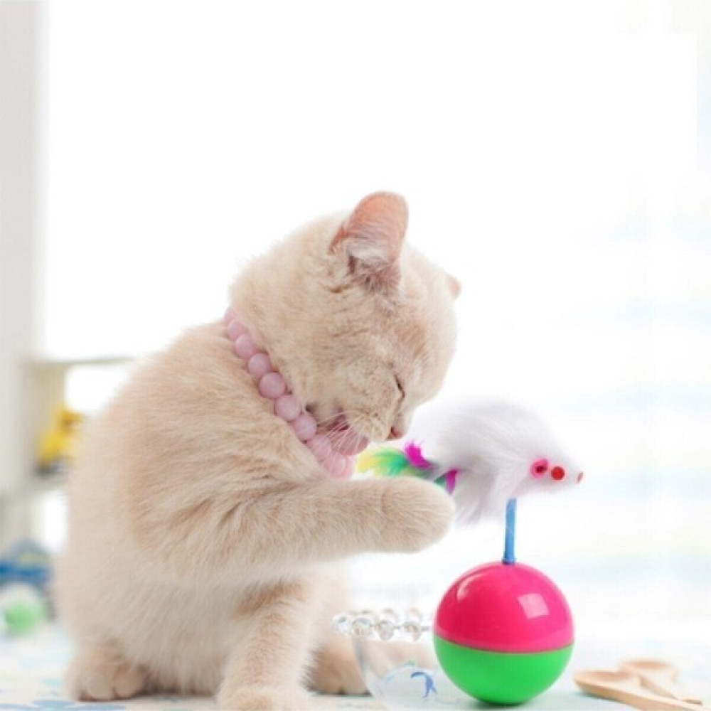 Kedi Oyun Topu Tüylü Fareli Hacı Yatmaz - kedi oyuncağı - Pembe Evcil Hayvan Ürünleri Fiyatı