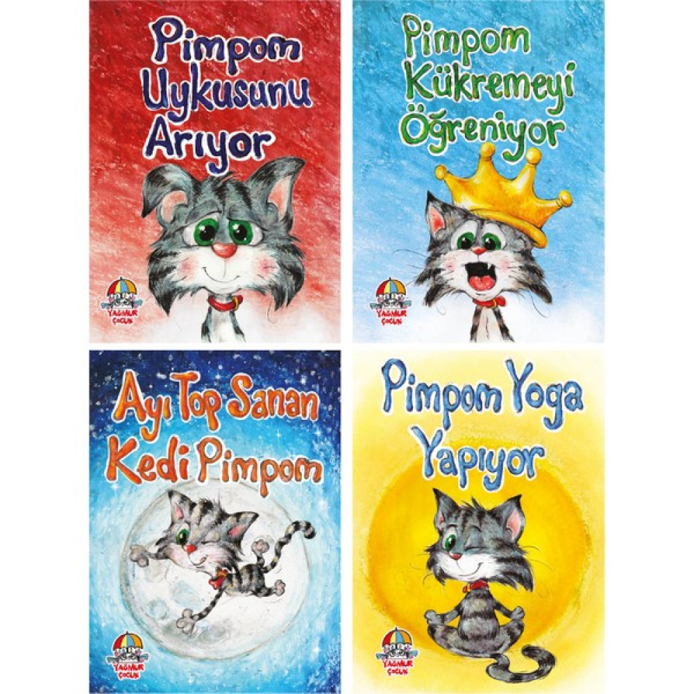 Kedi Pimpom 'Un Maceraları Set / 6 + Yaş / 4 Kitap / Set / Yağmur Çocuk Çocuk Masal Fiyatı