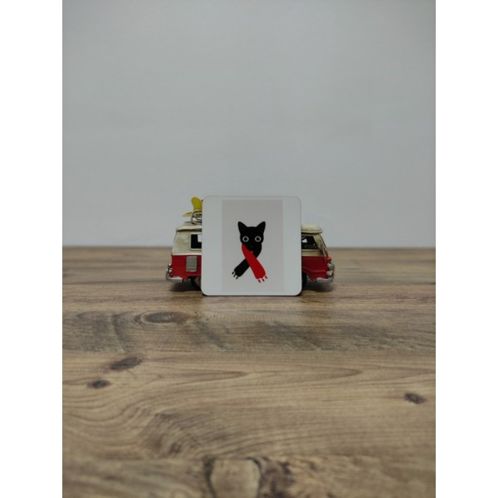 Kedi Serisi - Kara Kedi Kupa (Bardak) Altlığı Mutfak Gereçleri Fiyatı