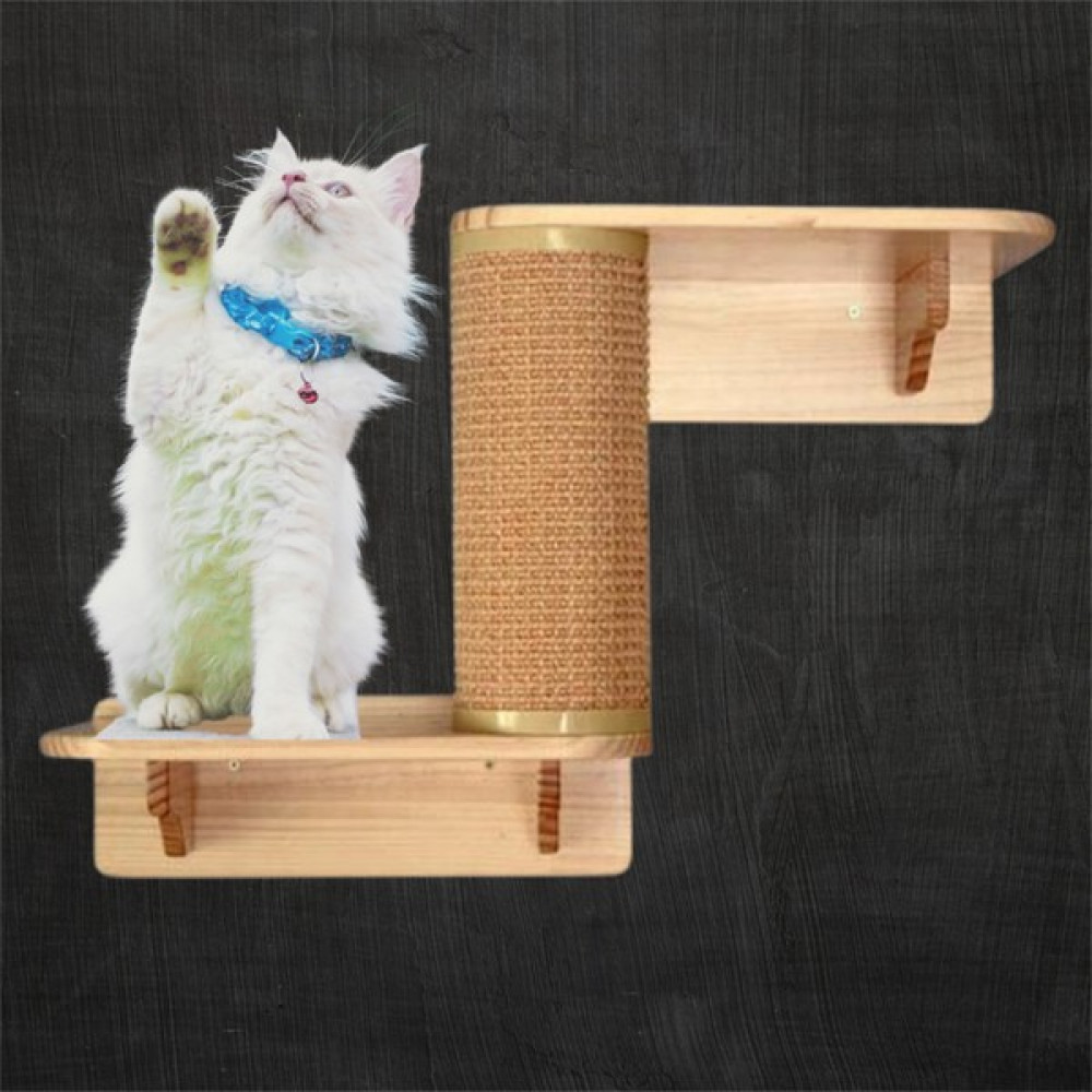 Kedi Tırmanma Ağacı, Kedi Tırmalama, 1 Adet L Tipi Kedi Tırmalama Rafı, Kedi duvar parkuru, Sağ Model, BuShop L Serisi - Kahverengi Evcil Hayvan Ürünleri Fiyatı