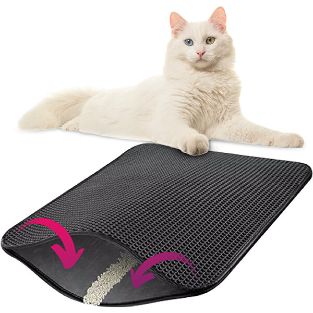 Kedi Tuvalet Önü Paspası - 40 x 60 cm - Siyah Evcil Hayvan Ürünleri Fiyatı