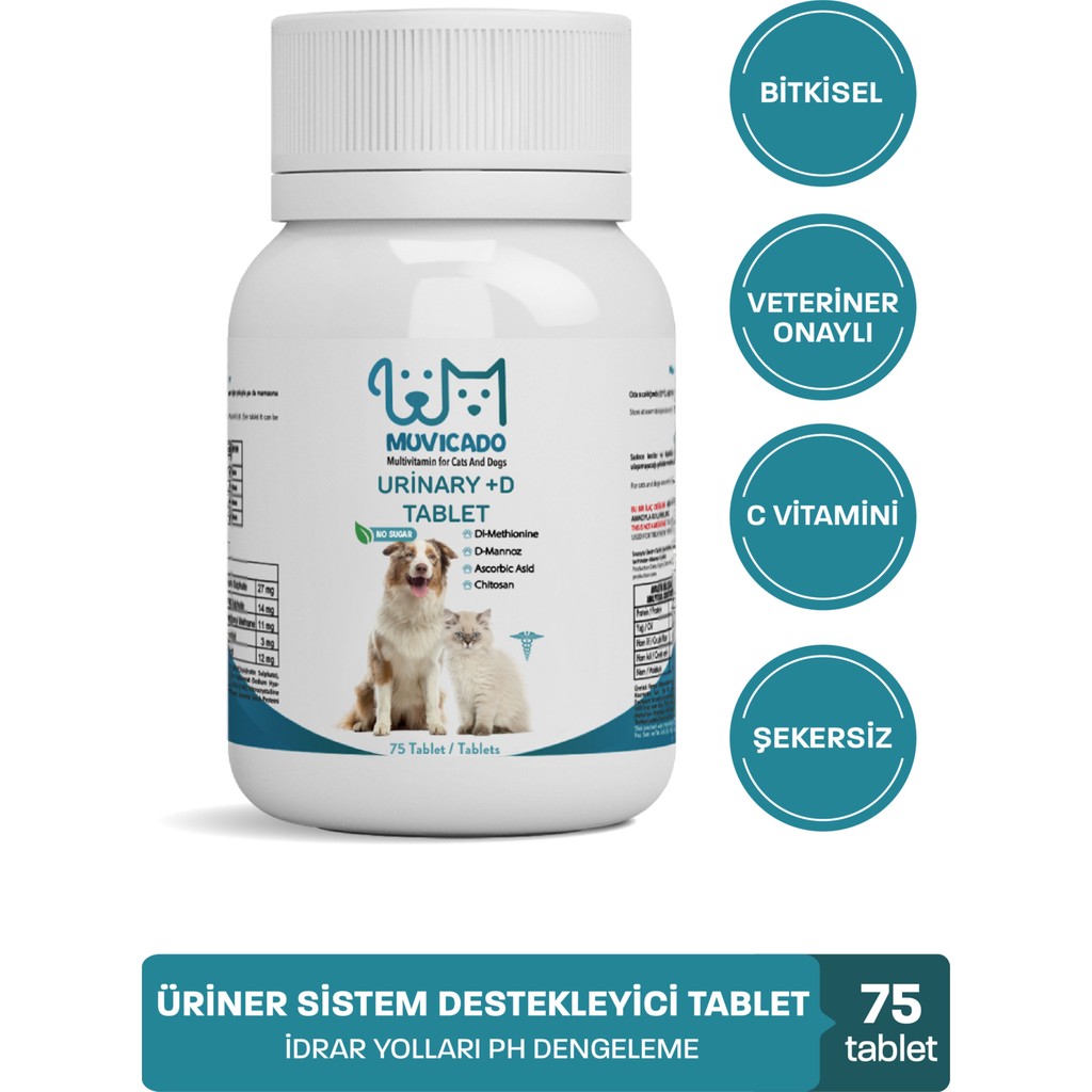 Kedi ve Köpekler Için +D Urinary (Üriner) Sistem Destekleyici Tablet Kedi Köpek Vitamini Diğer Fiyatı