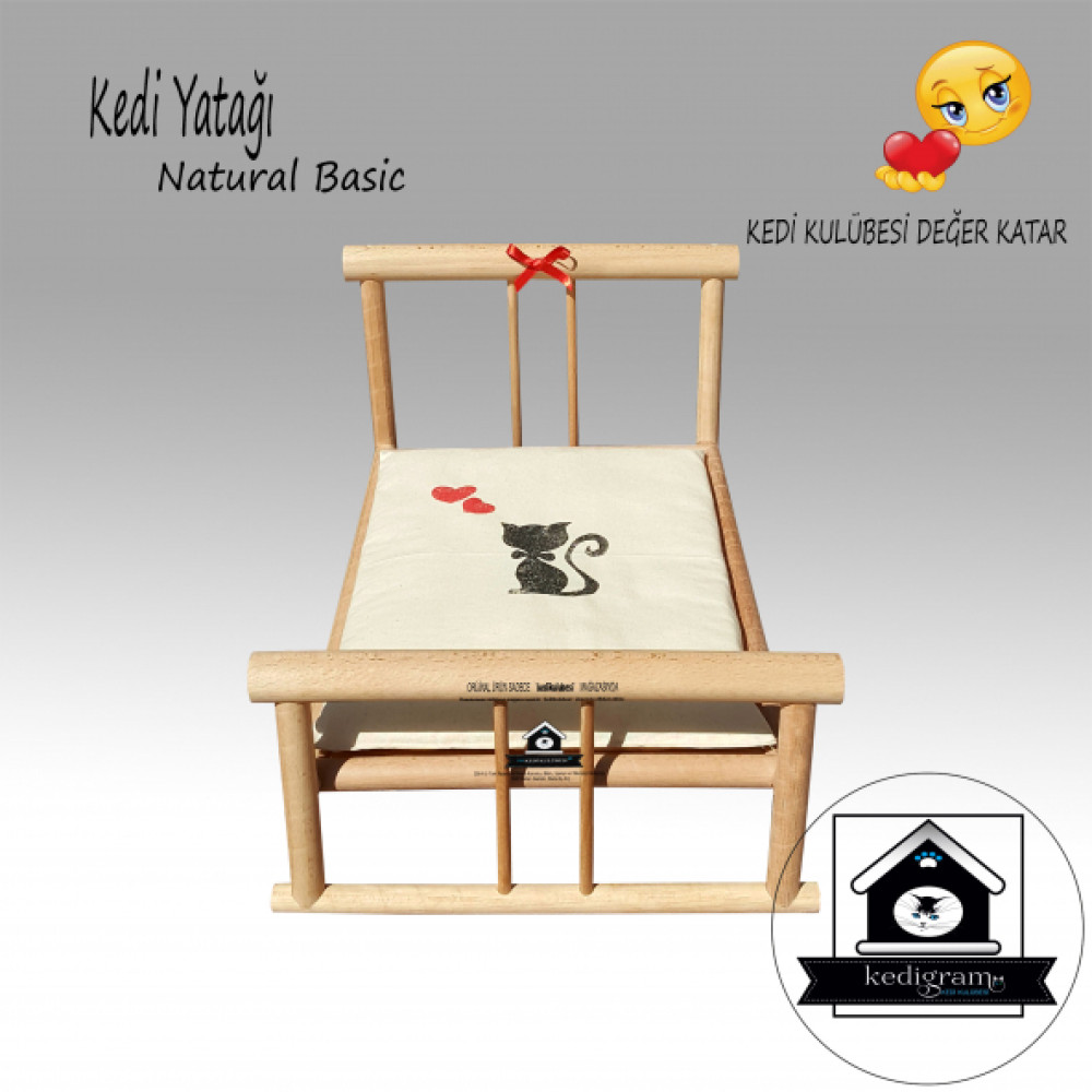 Kedi Yatagi - Ahsap El Sanatlari Kedi Yatagi Natural Basic - Karyola Evcil Hayvan Ürünleri Fiyatı