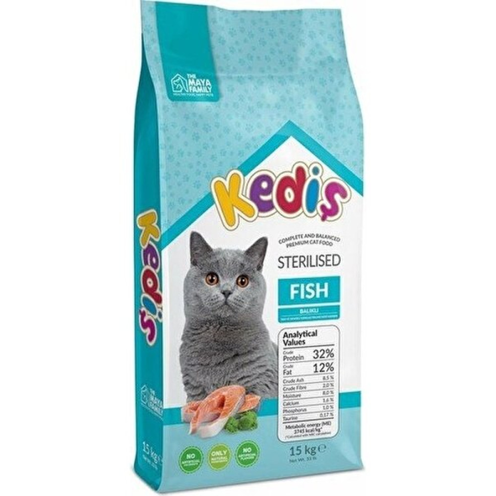 Kediş Yetişkin Kısırlaştırılmış Kedi Maması Balıklı 15 kg Evcil Hayvan Ürünleri Fiyatı