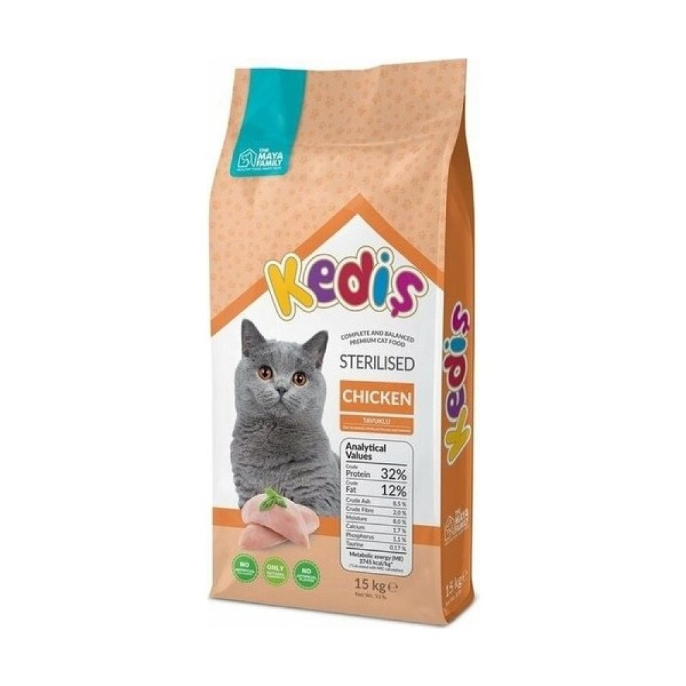 Kediş Yetişkin Kısırlaştırılmış Kedi Maması Tavuklu 15KG Evcil Hayvan Ürünleri Fiyatı