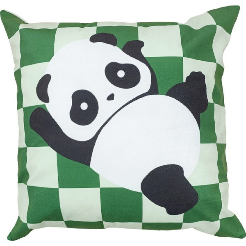 Keelias Peluş Çizgi Film Panda Arkalık Yastık Kılıfı Kanepe Oturma Odası Yatak Başı Kare Yastık Kılıfı Yastık Çekirdek - 45 cm - Yeşil Kırlent / Mobilya Yastığı Fiyatı