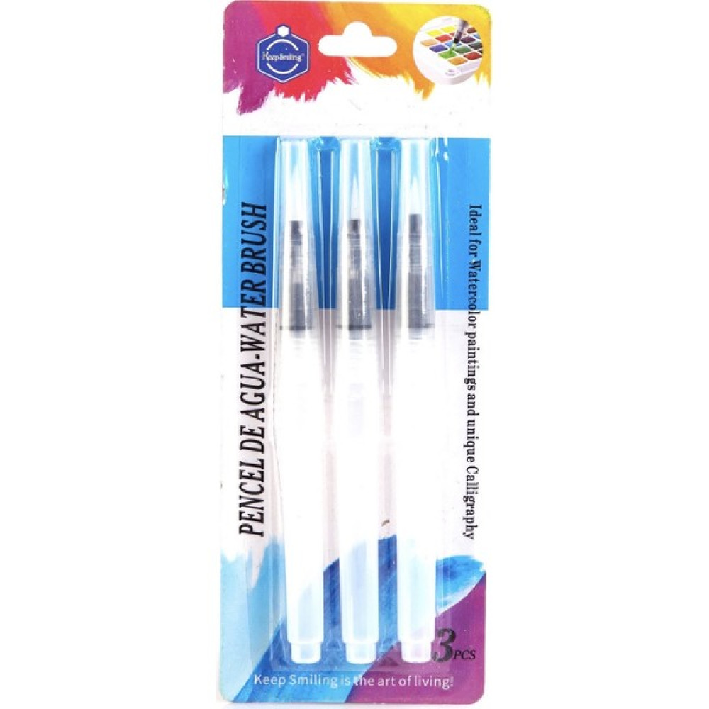 Keep Smiling Waterbrush Su Hazneli Fırça Seti 3'lü (İnce+Orta+Kalın Uç) Fırça Fiyatı