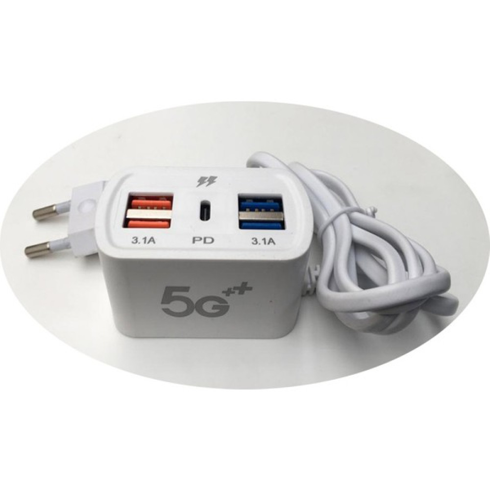 Keepro 4 Port USB Şarj+Type C 5V 3.1A Hızlı Quick Şarj Adaptörü Cep Telefonu Şarj Cihazı Fiyatı