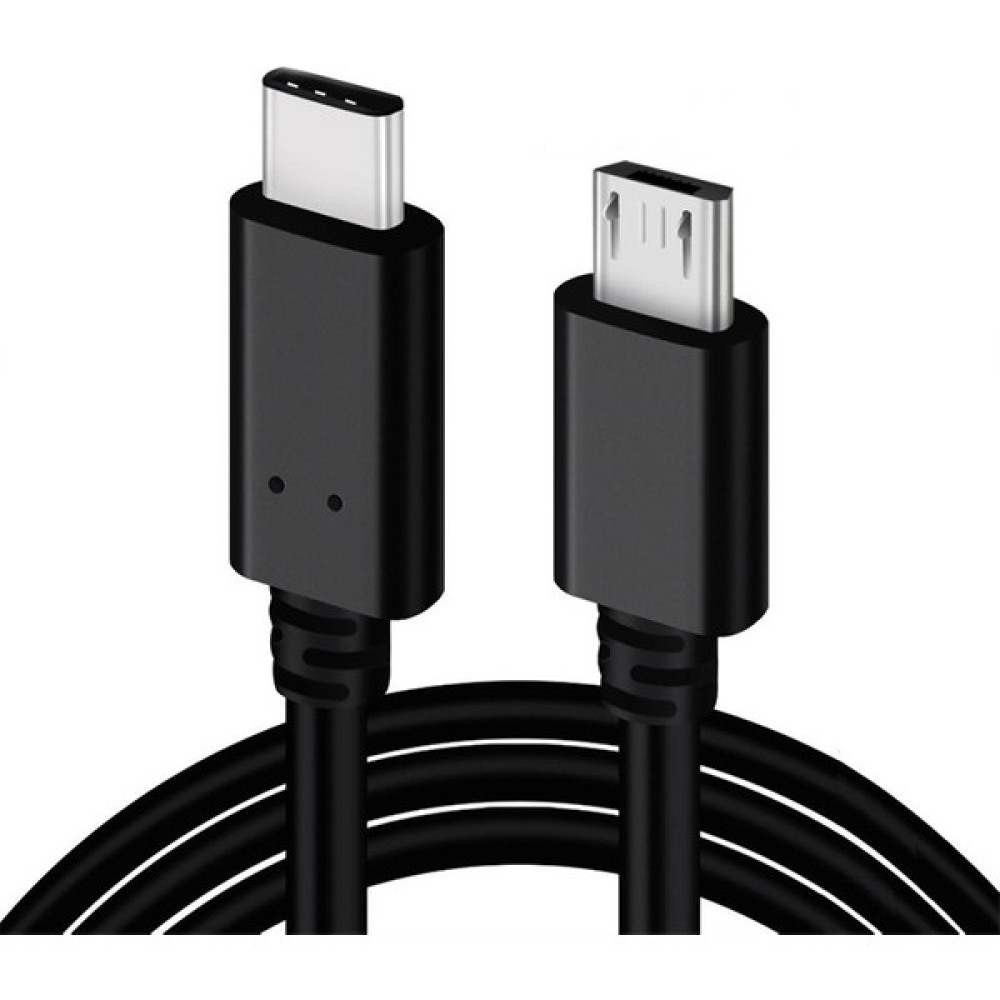Keepro Type C To Mikro USB Şarj ve Data Kablosu 2m - Siyah Cep Telefonu Kablosu Fiyatı