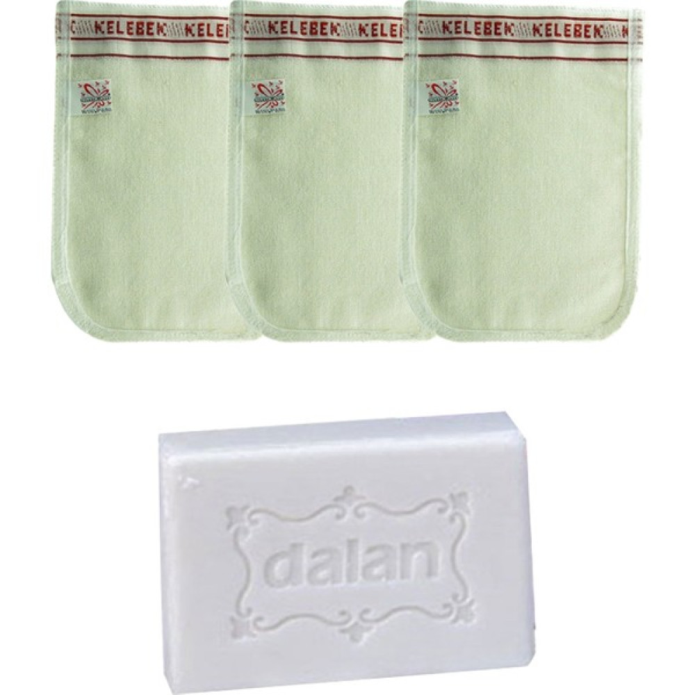 Kelebek Kalın Beyaz Hamam Kesesi 3 Adet + Dalan Sultan Hamam Naturel Banyo Sabunu 200 gr Oto Boyaları Fiyatı