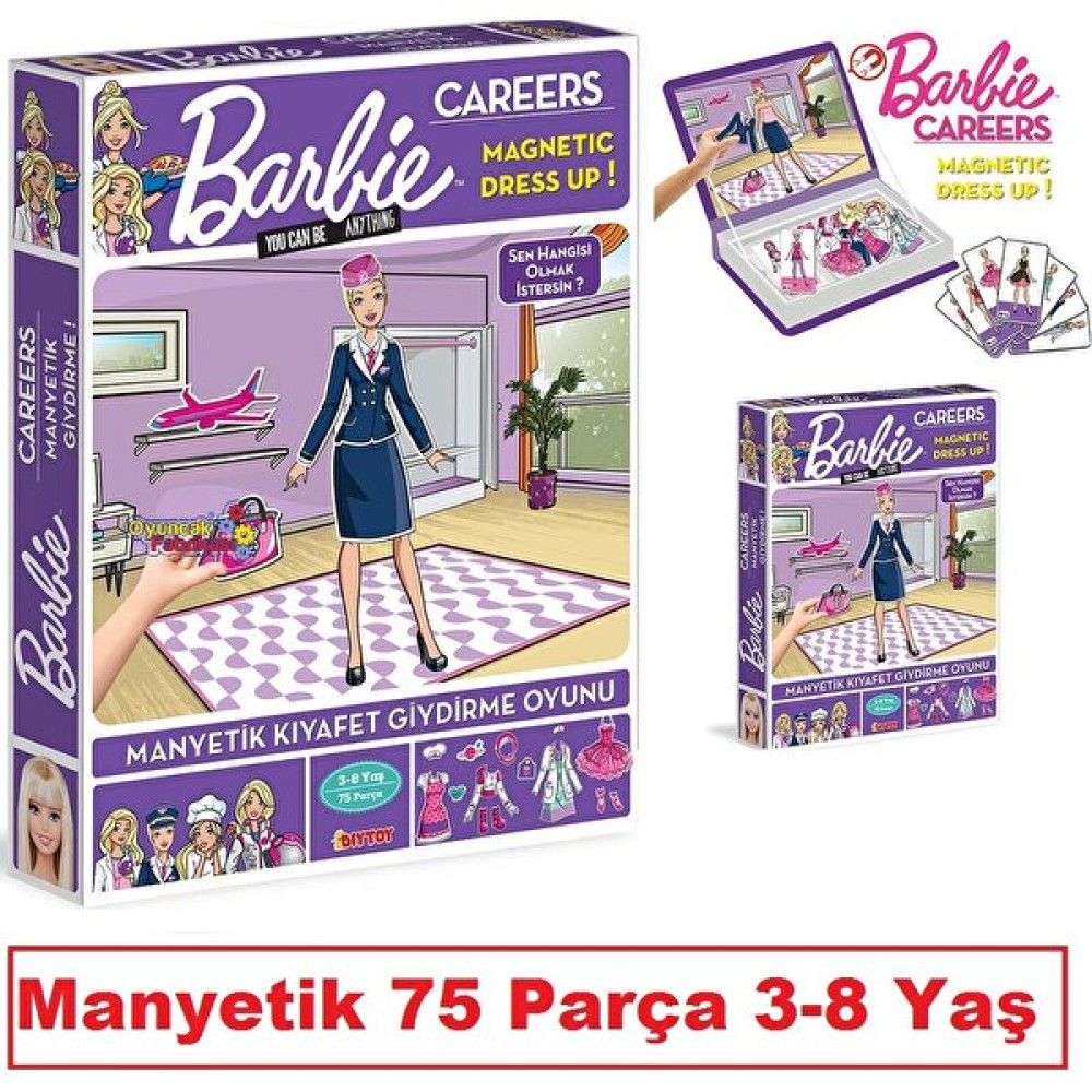 Kelebek Oyuncak Barbie Careers (Kariyer) Manyetik Kıyafet Giydirme Oyunu 75 Parça Eğitici Oyuncak Fiyatı