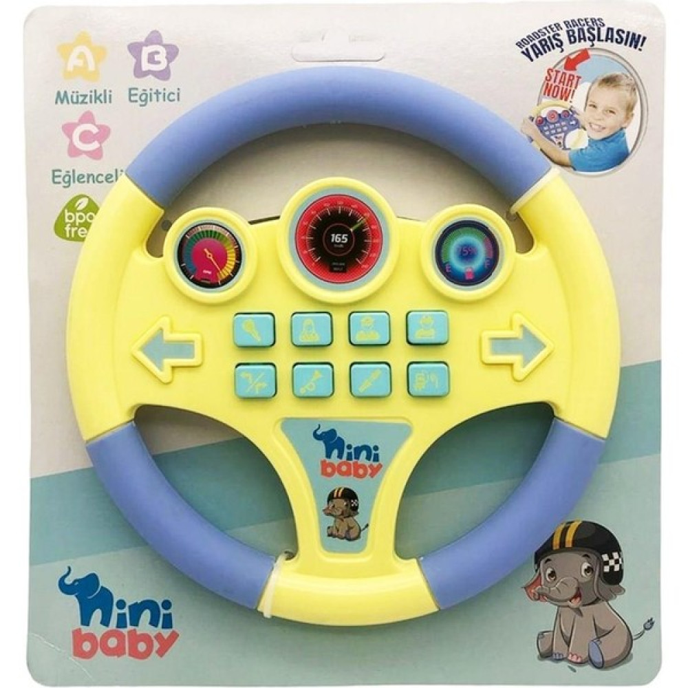 Kelebek Oyuncak Nini Baby Sesli Direksiyon - Sarı Bebek Oyuncakları Fiyatı