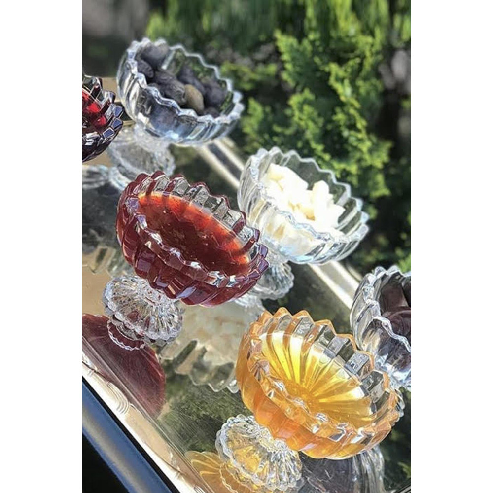 Kelebekev 6 Lı Kristal Cam-ayaklı Şekerlik/lokumluk/kup-7x9cm Kl296271 Kase Fiyatı