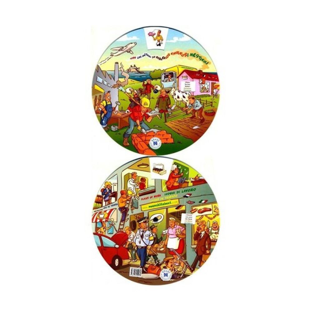 Kelime Çarkı –İş Hayatı Ve Meslekler (İngilizce, İspanyolca, Almanca, Fransızca, İtalyanca) Multilin-Kolektif Yabancı Dil Öğretici Kitaplar ve Eğitim Setleri Fiyatı