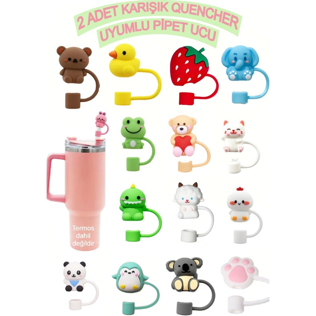 Kelira Quencher Termos Uyumlu Termos Aksesuar / Pipet Koruyucu / Silikon Pipet Ucu Kapak / 10mm Uyumlu Termos Fiyatı