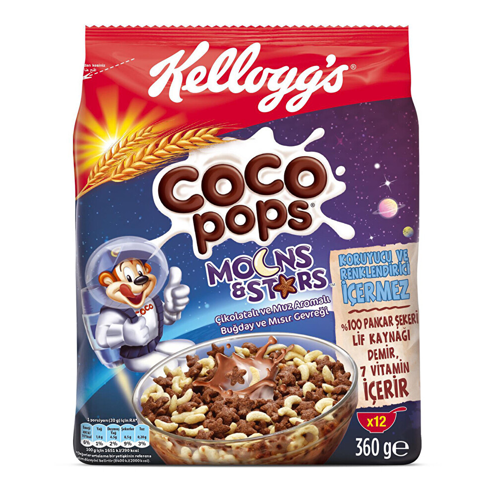 Kellogg's Coco Pops Moon&Stars 360 G Kahvaltılık Gevrek Fiyatı