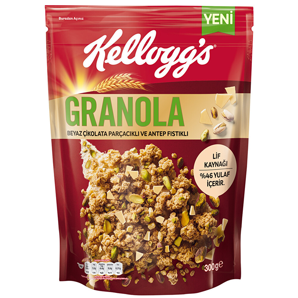 Kellogg's Granola Beyaz Çikolata & Antep Fıstıklı 300 Gr Kahvaltılık Gevrek Fiyatı