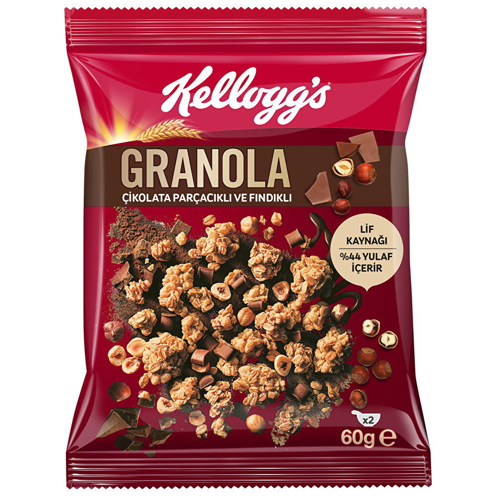 Kellogg's Granola Çikolata & Fındık 60 Gr Kahvaltılık Gevrek Fiyatı