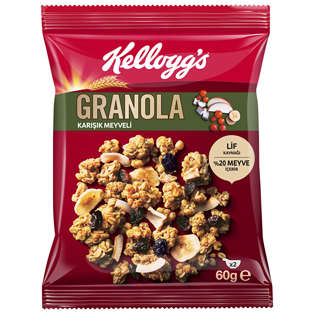 Kellogg's Granola Karışık Meyveli 60 Gr Kahvaltılık Gevrek Fiyatı